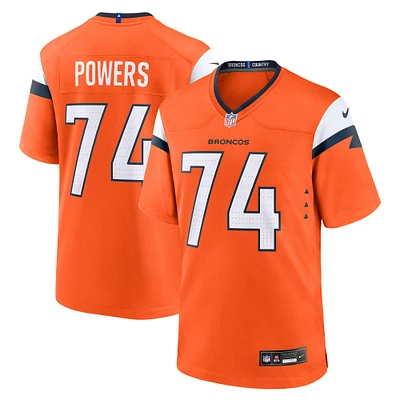 Maillot de match Nike Ben Powers Orange Denver Broncos pour homme