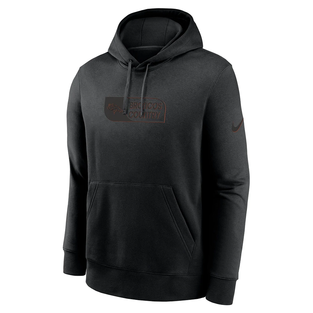 Men's Nike Black Denver Broncos Edge Pack French Terry Club Pullover Hoodie