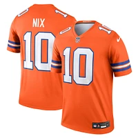 Maillot Nike Bo Nix orange des Denver Broncos pour homme