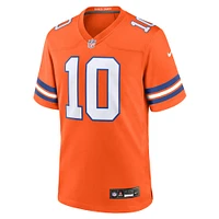 Men's Nike Bo Nix Orange Denver Broncos Mile High Collection 1977 Throwback Player Game Jersey