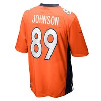 Men's Nike Brandon Johnson Orange Denver Broncos Game Player Jersey