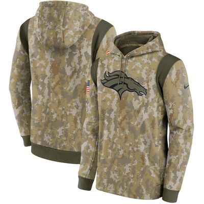 Men's Nike Camo Denver Broncos 2021 Salute To Service - Therma Performance Pullover Hoodie