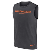 Men's Nike Charcoal Denver Broncos Primetime Legend Performance Muscle Tank Top