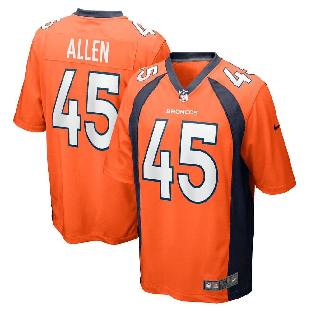 Men's Nike Christopher Allen Orange Denver Broncos Game Player Jersey