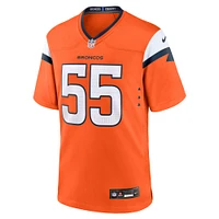 Maillot de match Nike Cody Barton Orange Denver Broncos pour homme