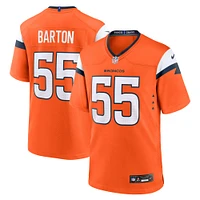 Maillot de match Nike Cody Barton Orange Denver Broncos pour homme