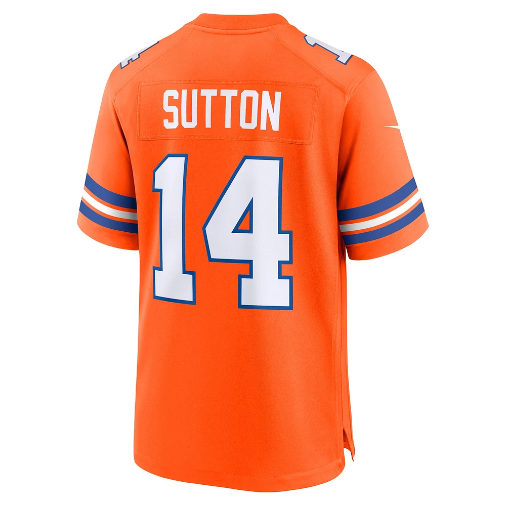 Men's Nike Courtland Sutton Orange Denver Broncos Alternate Game Jersey