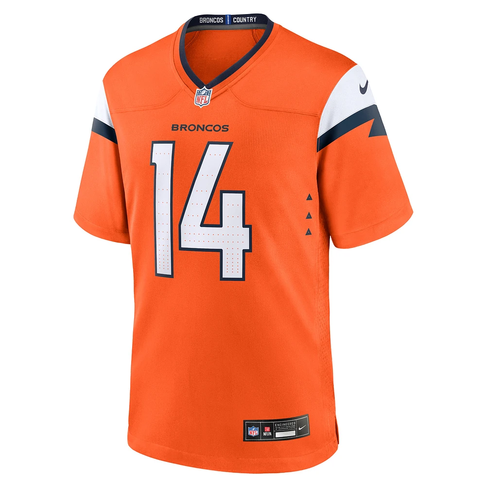 Men's Nike Courtland Sutton Orange Denver Broncos Mile High Collection Game Jersey