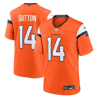 Men's Nike Courtland Sutton Orange Denver Broncos Mile High Collection Game Jersey