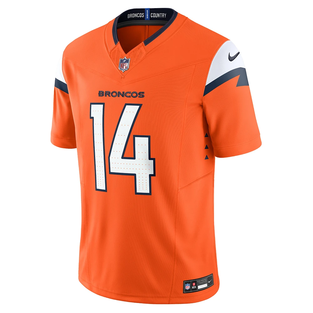 Nike Courtland Sutton Orange Denver Broncos Mile High Collection Vapor F.U.S.E. Maillot limité