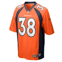 Maillot de match l'équipe Nike Devon Key Orange Denver Broncos pour hommes