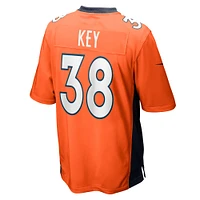 Maillot de match l'équipe Nike Devon Key Orange Denver Broncos pour hommes