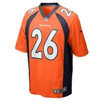 Maillot de match l'équipe Nike Devon Key Orange Denver Broncos pour hommes