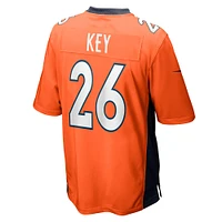 Maillot de match l'équipe Nike Devon Key Orange Denver Broncos pour hommes