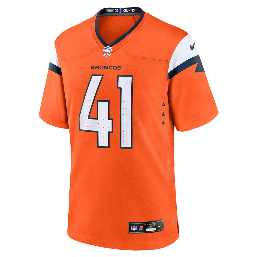 Men's Nike Drew Sanders  Orange Denver Broncos Team Game Jersey