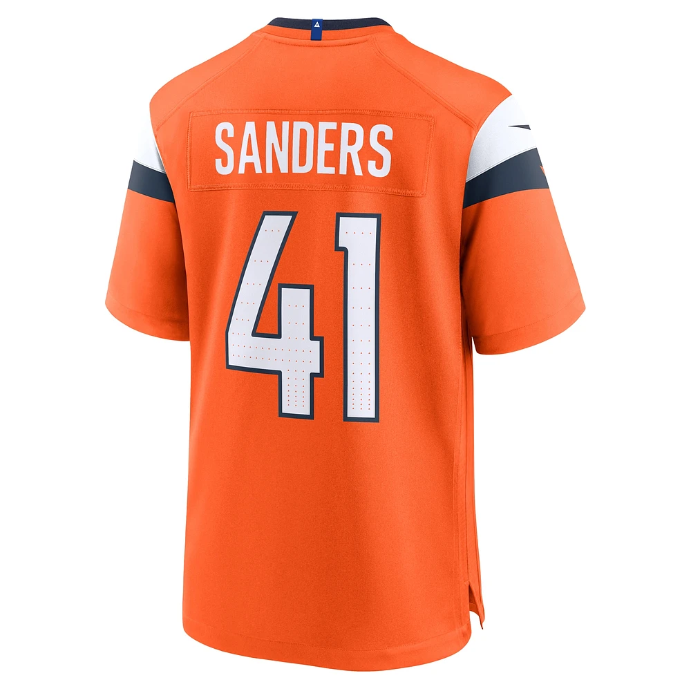 Men's Nike Drew Sanders  Orange Denver Broncos Team Game Jersey