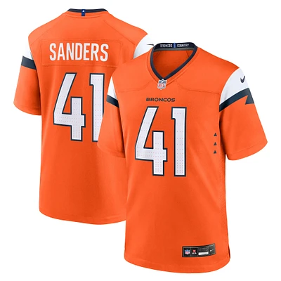 Men's Nike Drew Sanders  Orange Denver Broncos Team Game Jersey