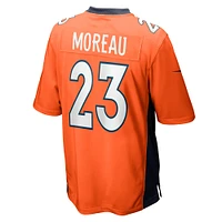 Men's Nike Fabian Moreau  Orange Denver Broncos Team Game Jersey