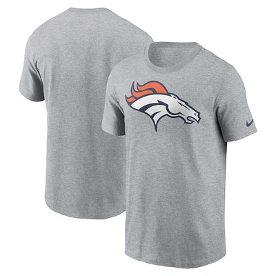 T-shirt Nike gris avec logo principal des Denver Broncos pour homme