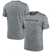 T-shirt Nike Denver Broncos Velocity Performance pour homme gris