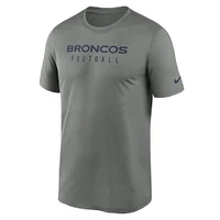 Men's Nike  Heather Gray Denver Broncos Sideline Legend Performance T-Shirt