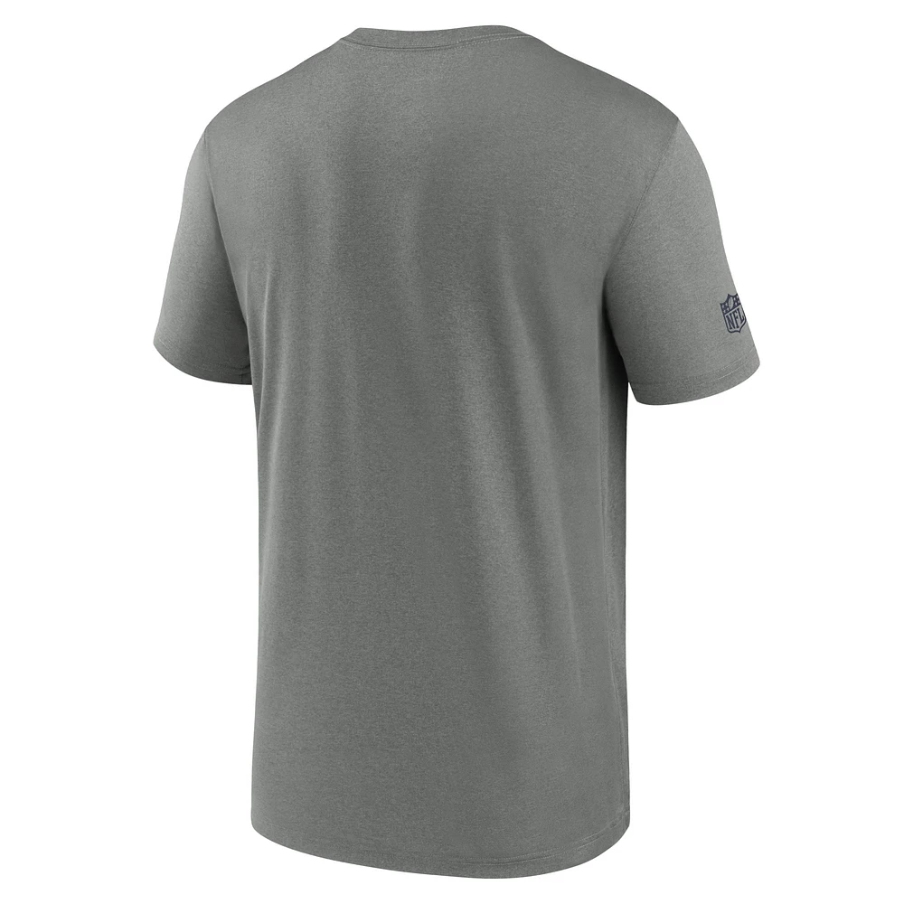 T-shirt Nike Performance pour homme Denver Broncos Sideline Legend gris chiné