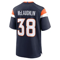 Maillot de match alternatif Nike Jaleel McLaughlin bleu marine des Denver Broncos pour homme