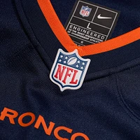 Maillot de match alternatif Nike Jaleel McLaughlin bleu marine des Denver Broncos pour homme