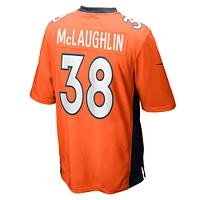 Maillot de match Nike Jaleel McLaughlin orange Denver Broncos pour homme