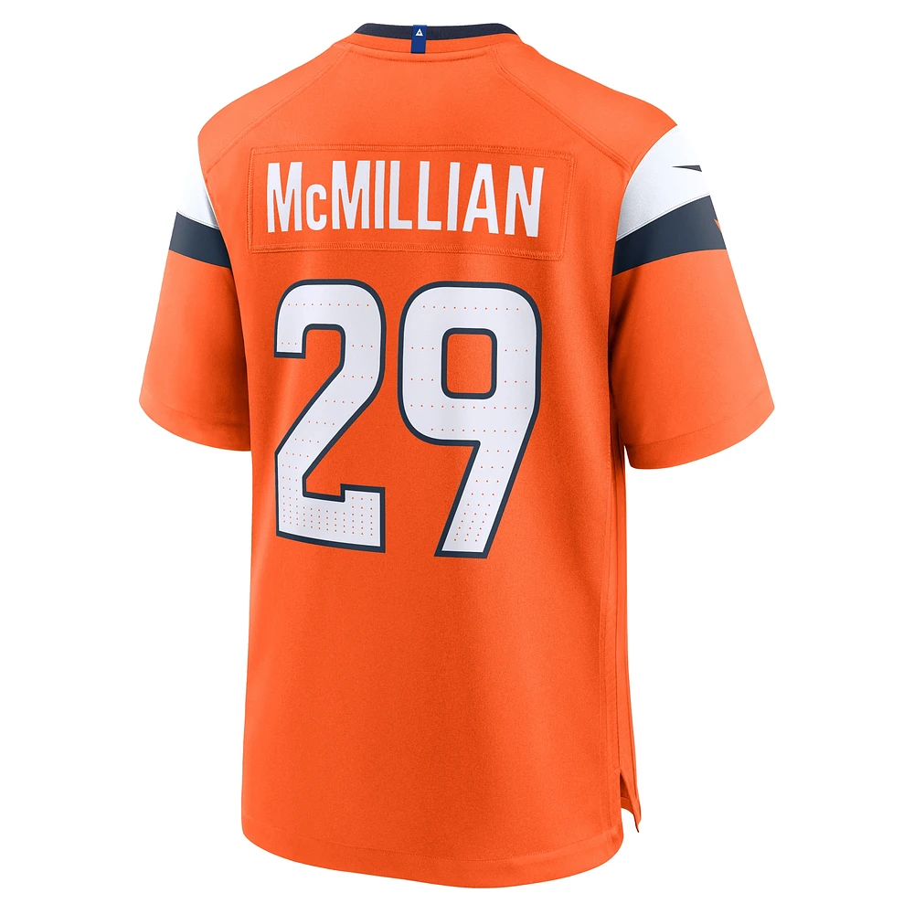 Men's Nike Ja'Quan McMillian  Orange Denver Broncos Team Game Jersey