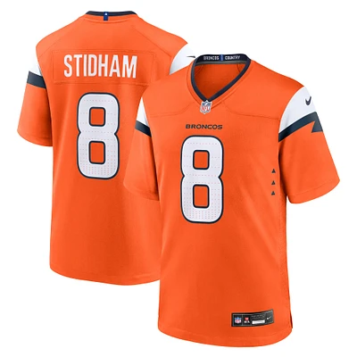 Maillot de match Nike Jarrett Stidham Orange Denver Broncos pour homme