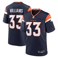 Maillot Nike Javonte Williams pour hommes, bleu marine, Denver Broncos, collection Mile High, jeu alternatif