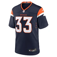 Maillot Nike Javonte Williams pour hommes, bleu marine, Denver Broncos, collection Mile High, jeu alternatif