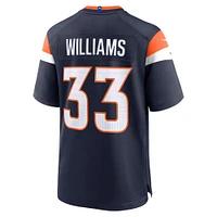 Maillot Nike Javonte Williams pour hommes, bleu marine, Denver Broncos, collection Mile High, jeu alternatif