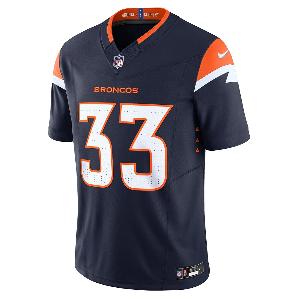 Nike Javonte Williams Navy Denver Broncos Mile High Collection Vapor F.U.S.E. Maillot limité