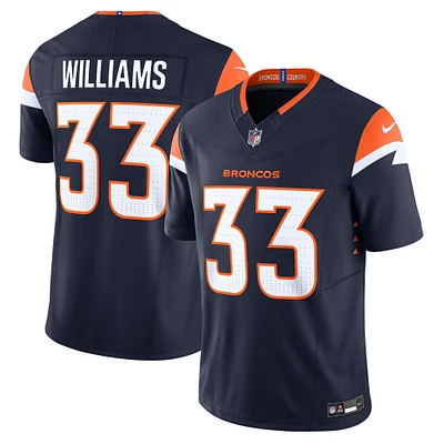 Men's Nike Javonte Williams Navy Denver Broncos Mile High Collection Vapor F.U.S.E. Limited Jersey