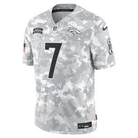 Maillot Nike John Elway Arctic Camo Denver Broncos 2024 Salute to Service pour homme, édition limitée, joueur retraité