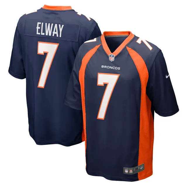 Men's Mitchell & Ness John Elway Orange Denver Broncos Retired Player Logo Name Number T-Shirt Size: Large