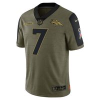 Men's Nike John Elway Olive Denver Broncos 2021 Salute To Service - Limited Player Jersey