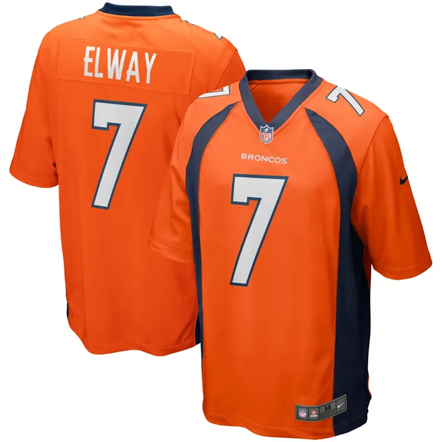 Nike Denver Broncos No7 John Elway Lights Out Grey Youth Stitched NFL Elite Jersey
