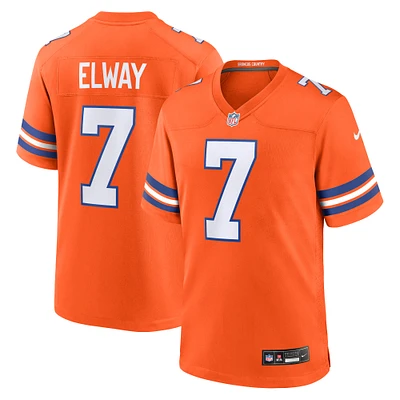 Maillot de match joueur retraité Nike John Elway Orange Denver Broncos Mile High Collection 1977 pour homme