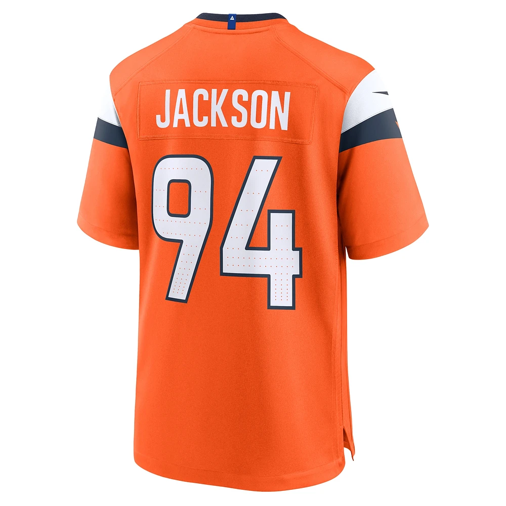 Maillot de match d'équipe Nike Jordan Jackson Orange Denver Broncos pour homme