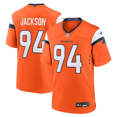 Maillot de match d'équipe Nike Jordan Jackson Orange Denver Broncos pour homme