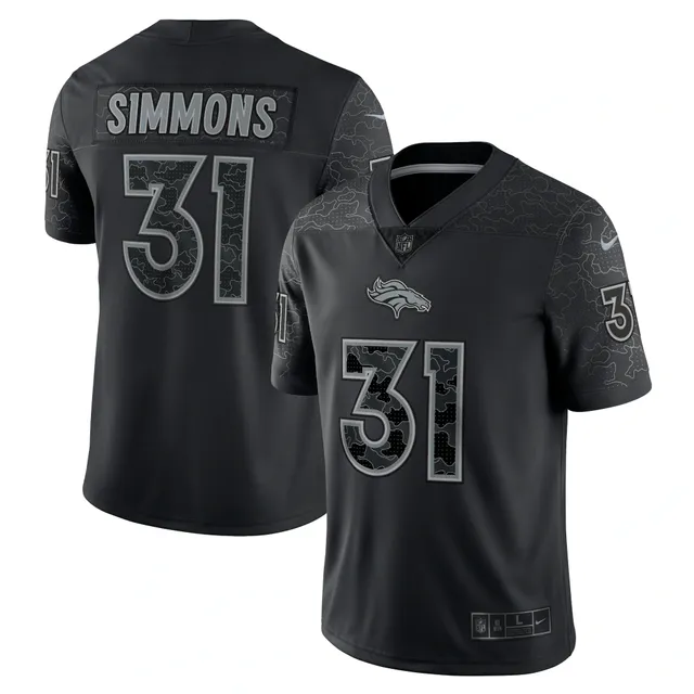 Justin Simmons Denver Broncos Nike Men's Dri-Fit NFL Limited Football Jersey in Orange, Size: Medium | 32NM05VC8WF-6Y0