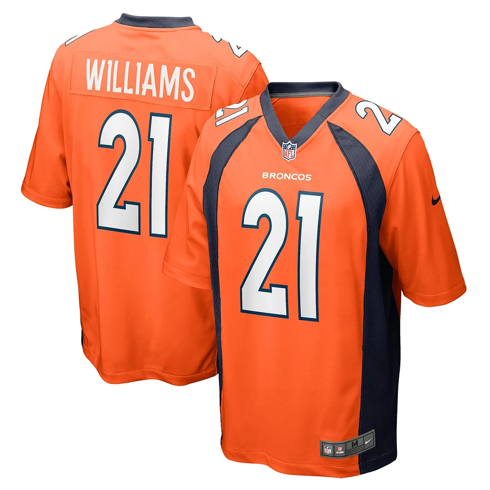 Maillot de match Nike K'Waun Williams Orange Denver Broncos pour homme