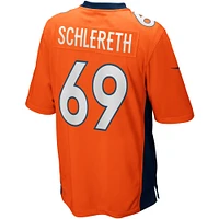 Maillot de joueur retraité Nike Mark Schlereth pour homme des Denver Broncos Game orange