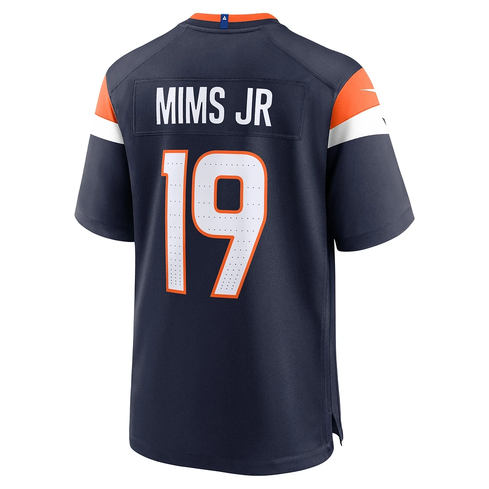 Maillot de match alternatif Nike Marvin Mims Jr pour homme, bleu marine, Denver Broncos