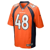 Maillot de match l'équipe Nike Mitchell Fraboni Denver Broncos pour homme, orange