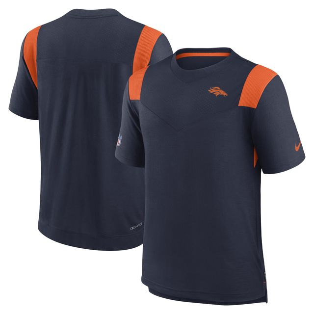 T-shirt pour homme Nike Denver Broncos Player Sideline Performance - Bleu marine/orange