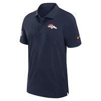 Polo Nike Sideline Performance bleu marine Denver Broncos 2024/25 pour homme